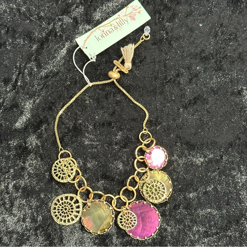 Lonna & Lilly Gold and Purple Statement Necklace